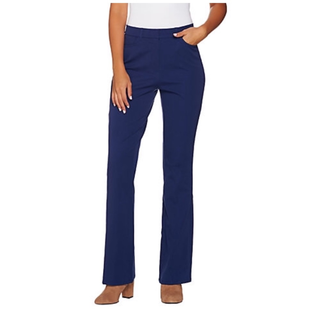 Isaac Mizrahi Live! 24/7 Boot Cut Fly Front Pants